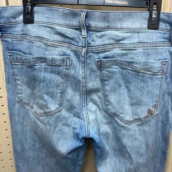 Distressed express jeans size 10 super skinny mid rise - Picture 9 of 10